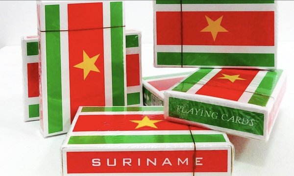 Speelkaarten Surinaamse vlag (4 stuks)